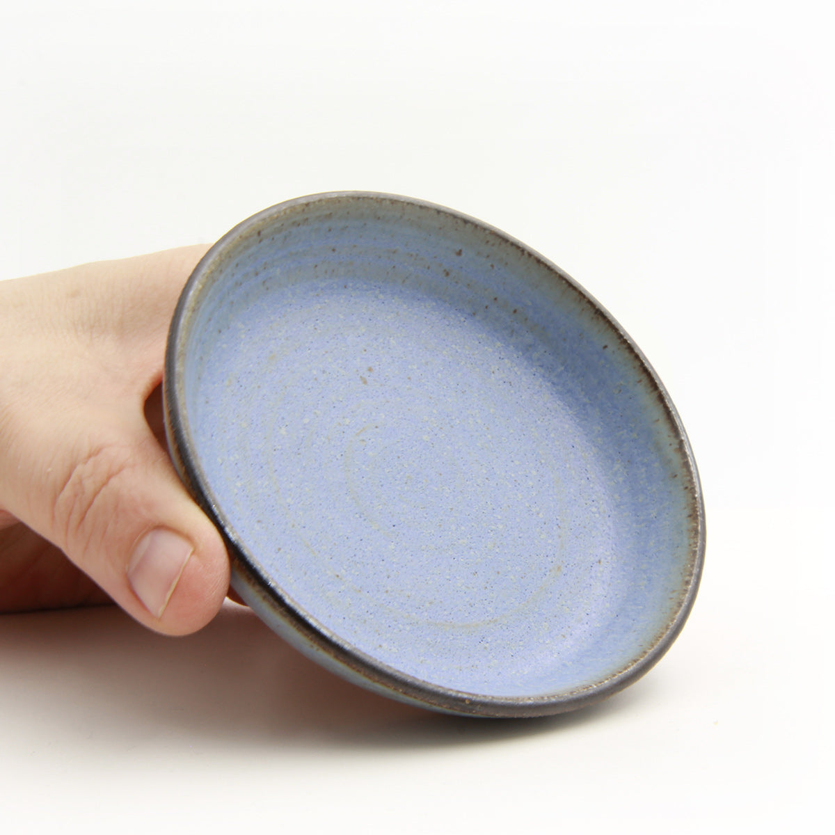 DR B1 low — lille flad skål — Azul