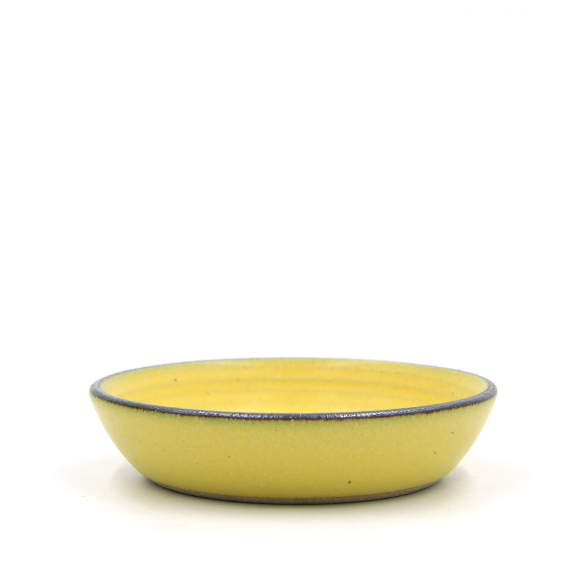 Dark Rim B1 lille flad skål - CITRON