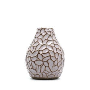 CAVA vase no. 1215 i mørk stentøj og GUM glasur