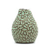 CAVA vase no. 1217 i mørk stentøj og AQUA glasur